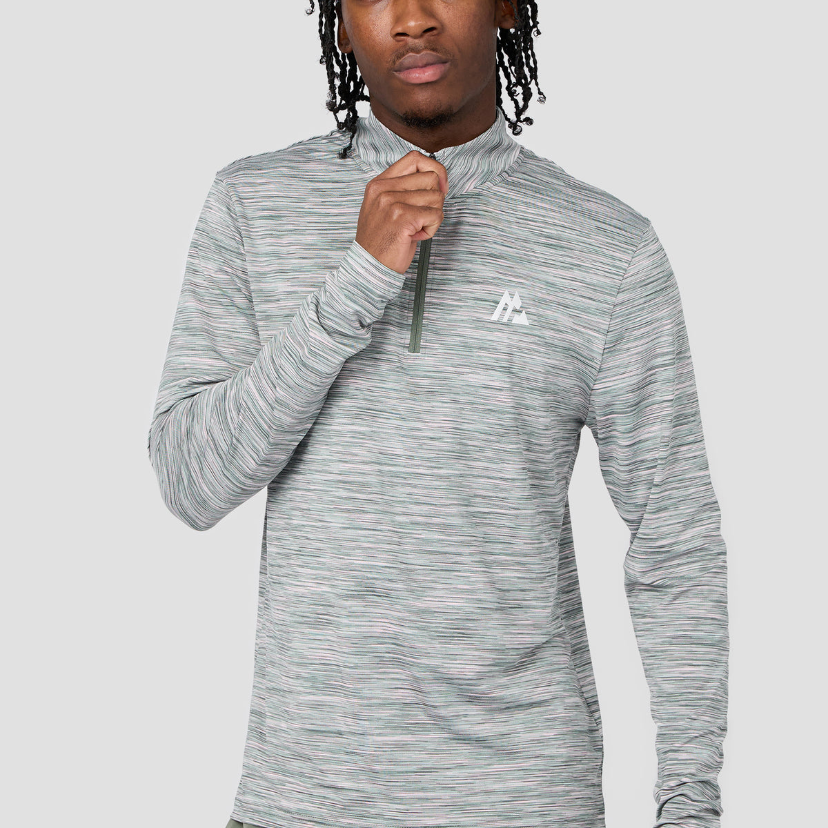 Montirex Trail 1/4 Zip Green Slate/Pink | Sportswear Gymwear