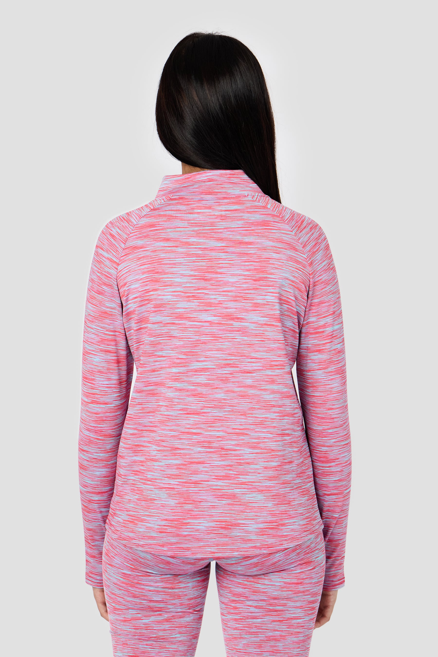 Girls Trail 2.0 1/4 Zip - Blue/Pink Multi