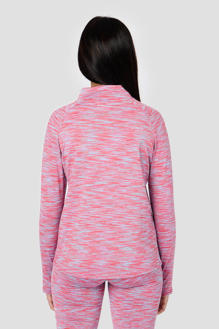 Girls Trail 2.0 1/4 Zip - Blue/Pink Multi