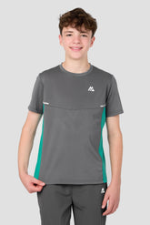Boys Vortex T-Shirt - Cement Grey/Atlas