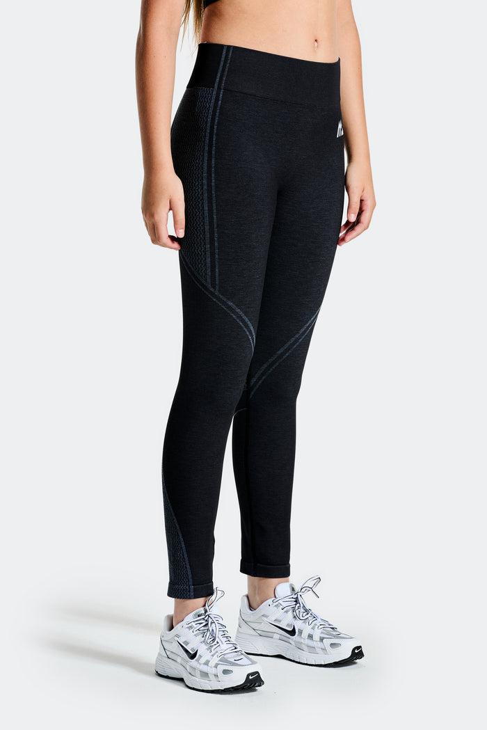 Girls Harmony Legging - Black/Cadet Grey