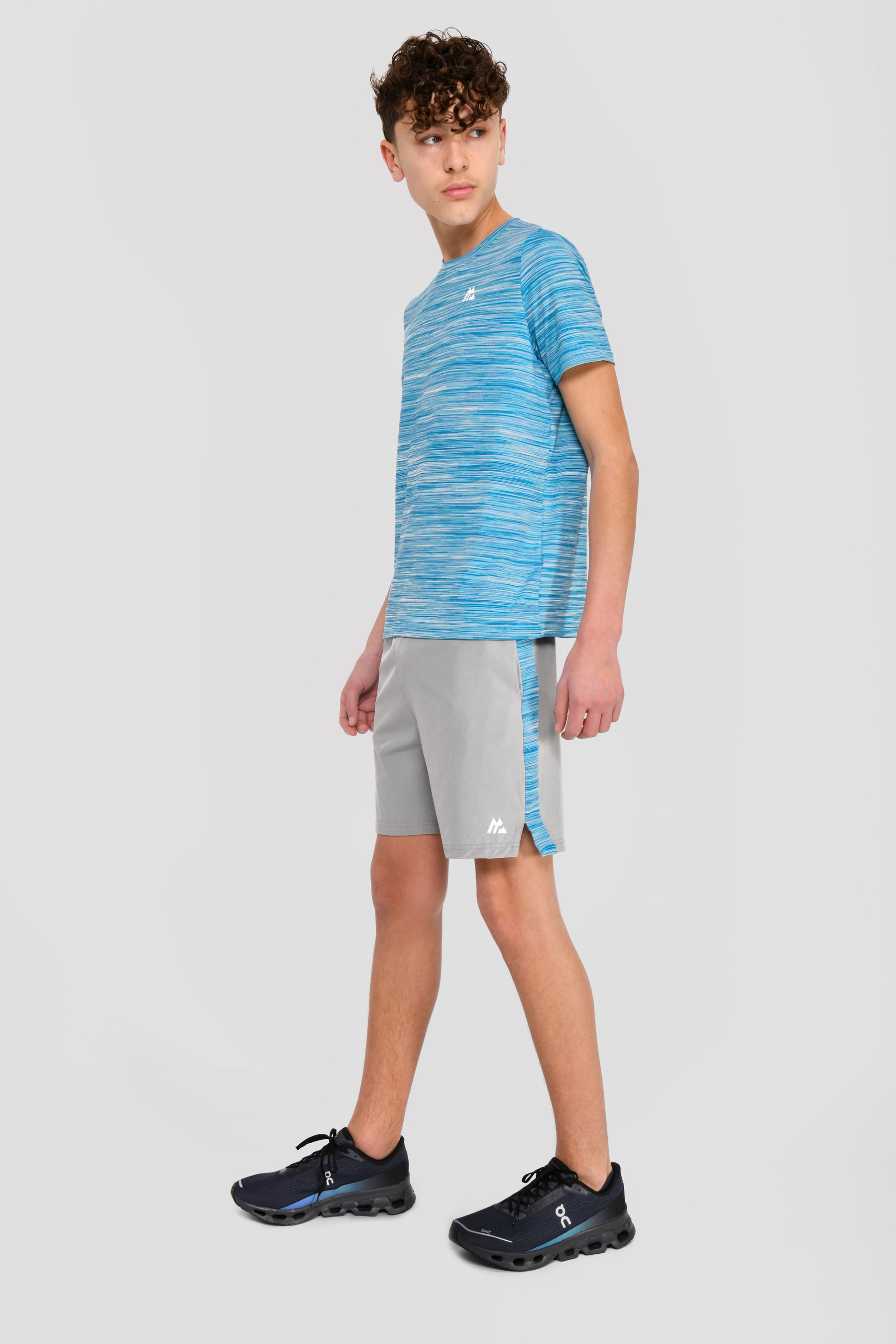 Junior Trail 2.0 T-Shirt - Neon Blue/Sky Multi