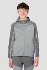Boys Valen Hood - Platinum Grey Marl/Cement Grey