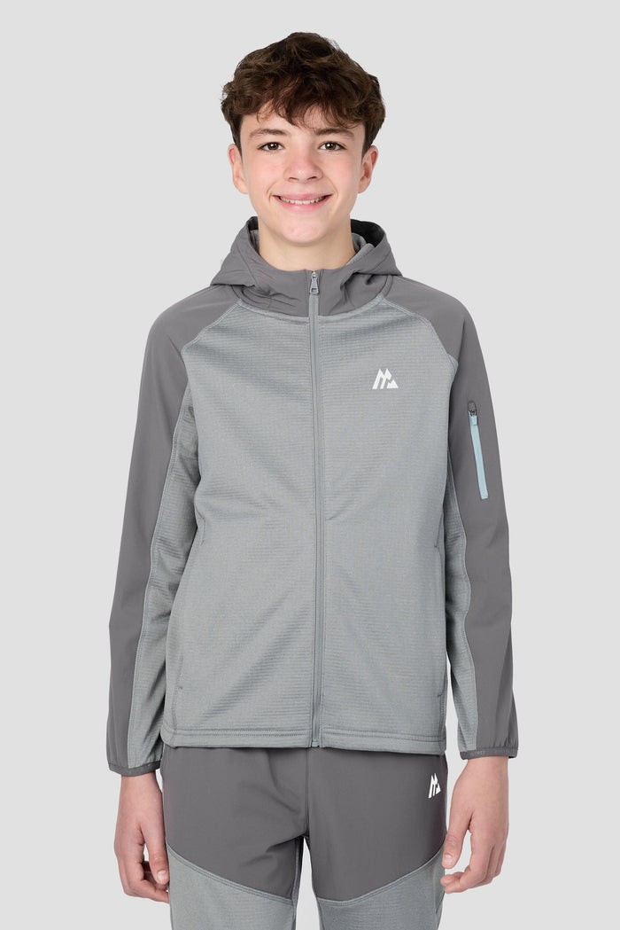 Boys Valen Hood - Platinum Grey Marl/Cement Grey