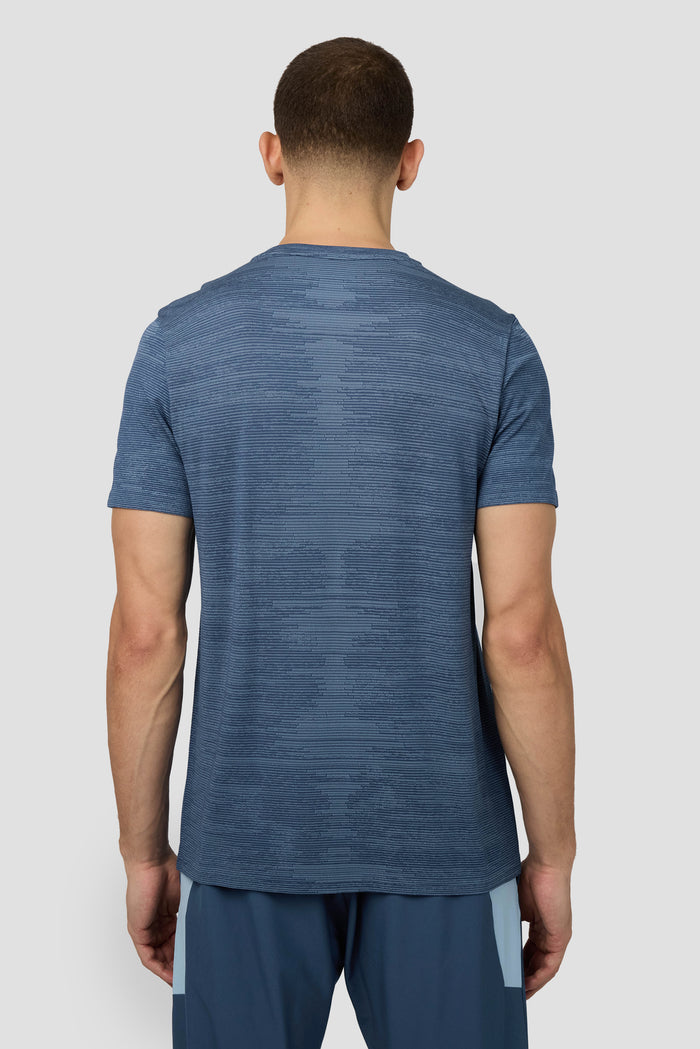 Glitch Seamless T-Shirt - Naval/Fresh Water