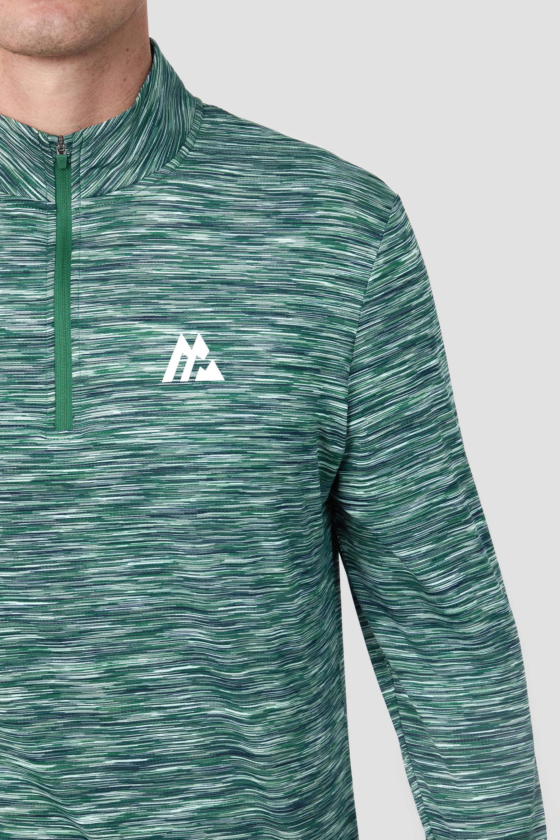 Trail 1/4 Zip - Green/Blue