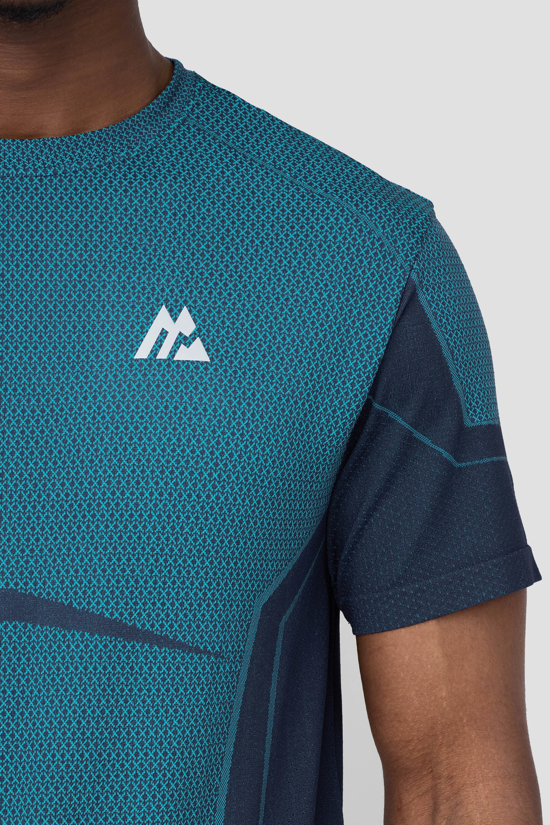 Pulse Seamless T-Shirt - Midnight Blue/Vivid Aqua