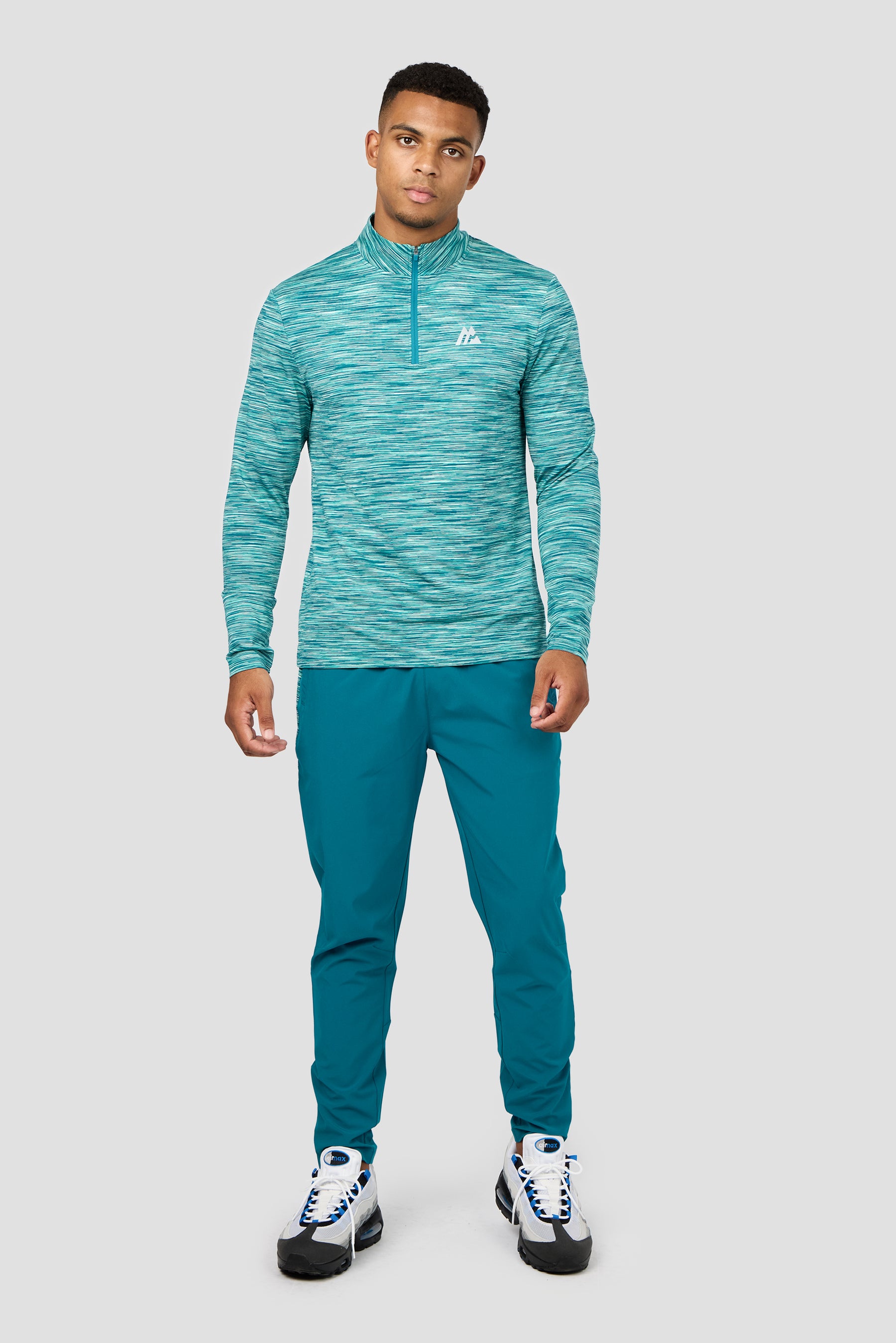 Trail 1/4 Zip - Teal Multi