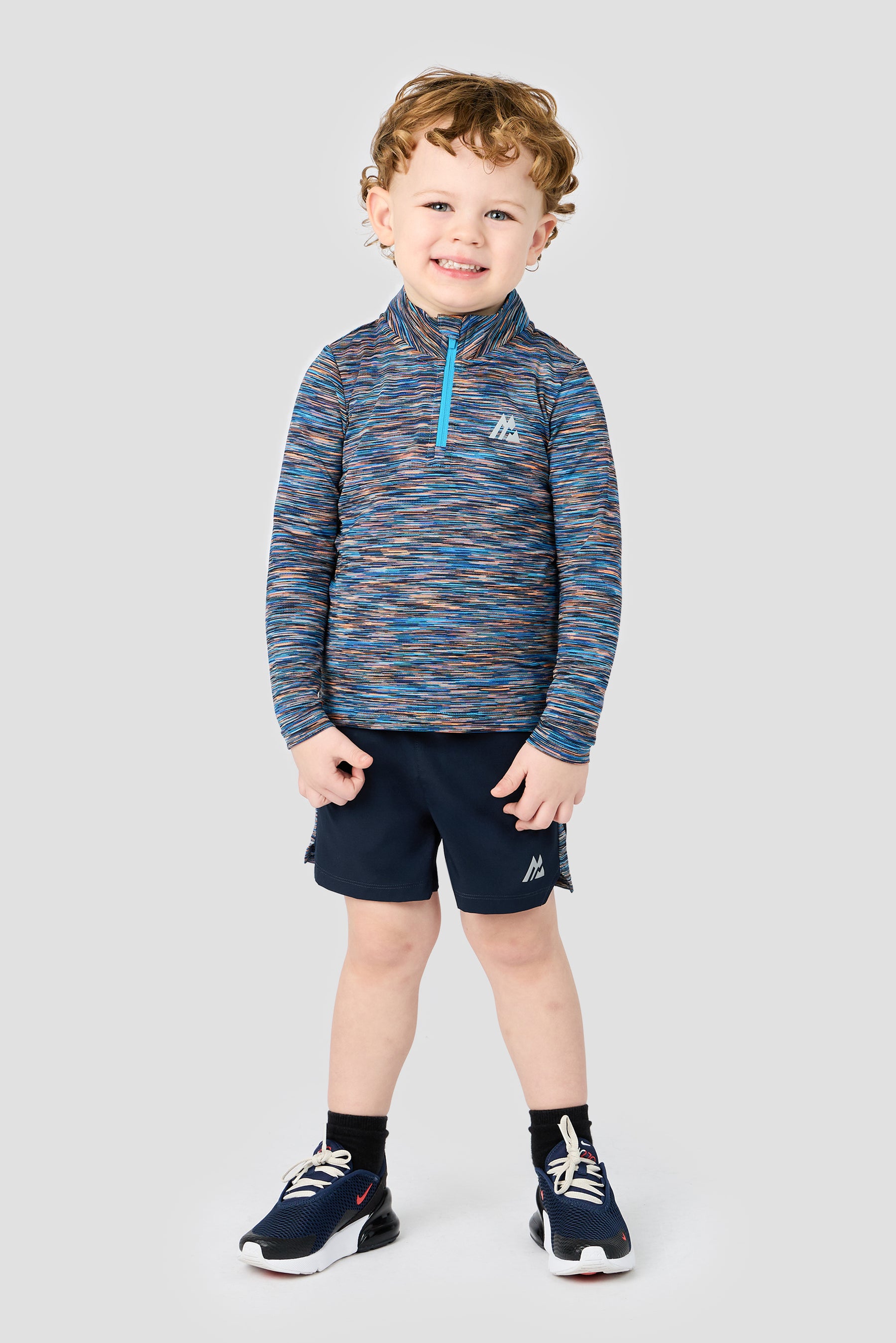 Infant Boys Trail 1/4 Zip - Navy/Blue/Orange