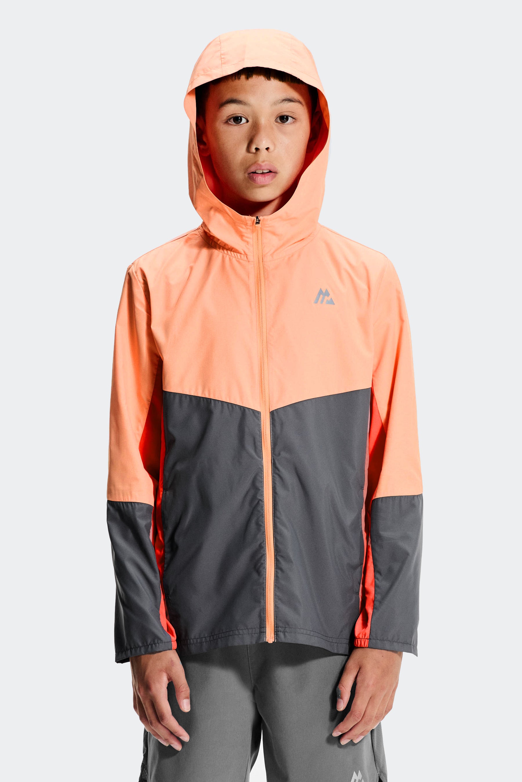 Boys Spectra Windbreaker - Peach Punch/Cement Grey/Sunset