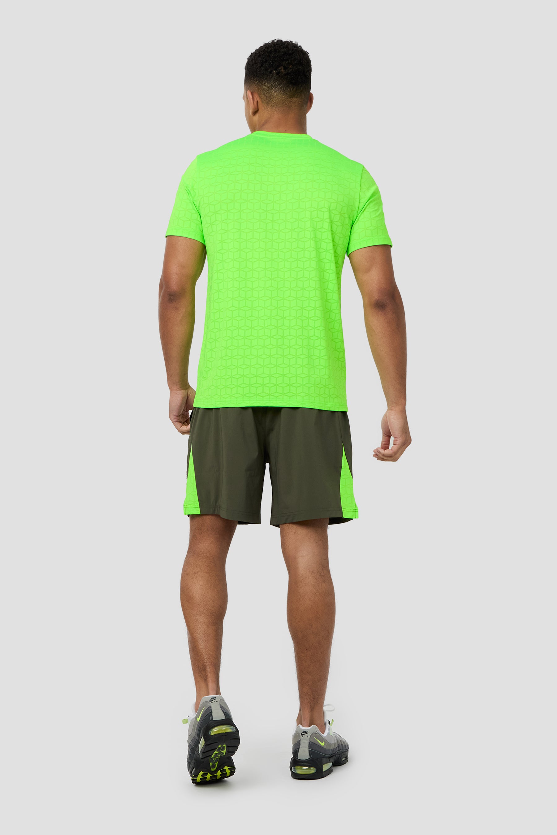 Cube Short - Elm/Neon Green