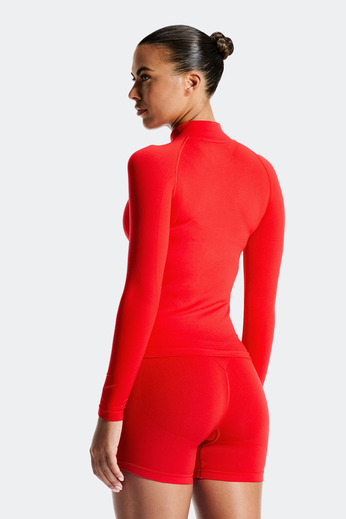 Muse Seamless Full Zip - Poppy Red