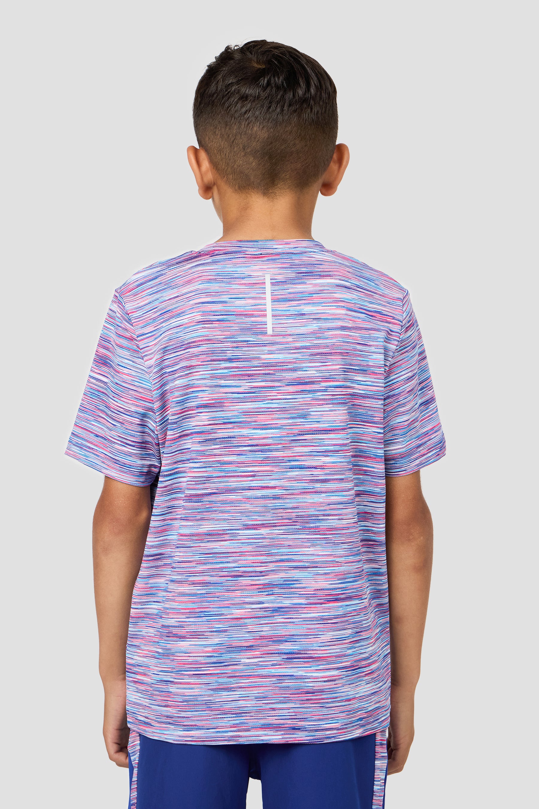 Boys Trail T-Shirt - Blue/Pink/White