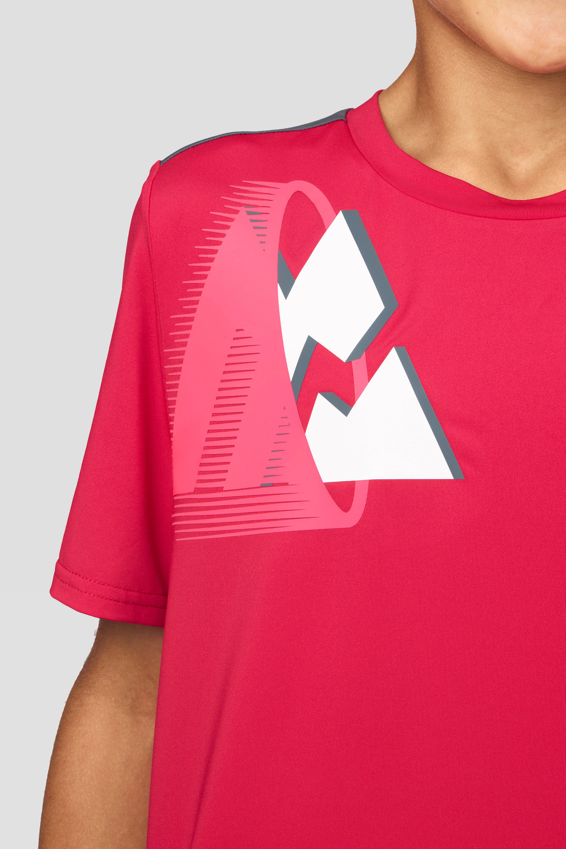 Boys MTX Run T-Shirt - Pomegranate/Slate Grey