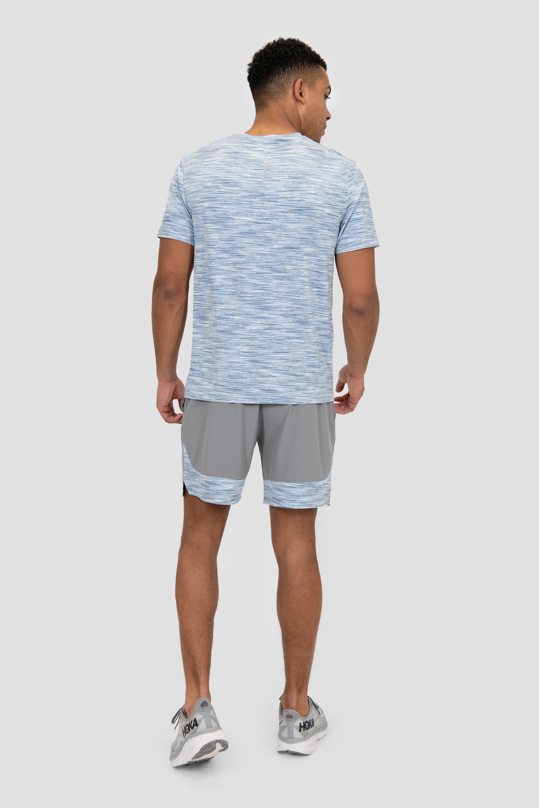 Trail T-Shirt - Grey/White/Blue