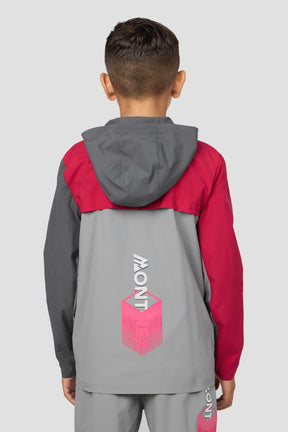 Boys MTX Run Jacket - Platinum Grey/Slate Grey/Pomegranate