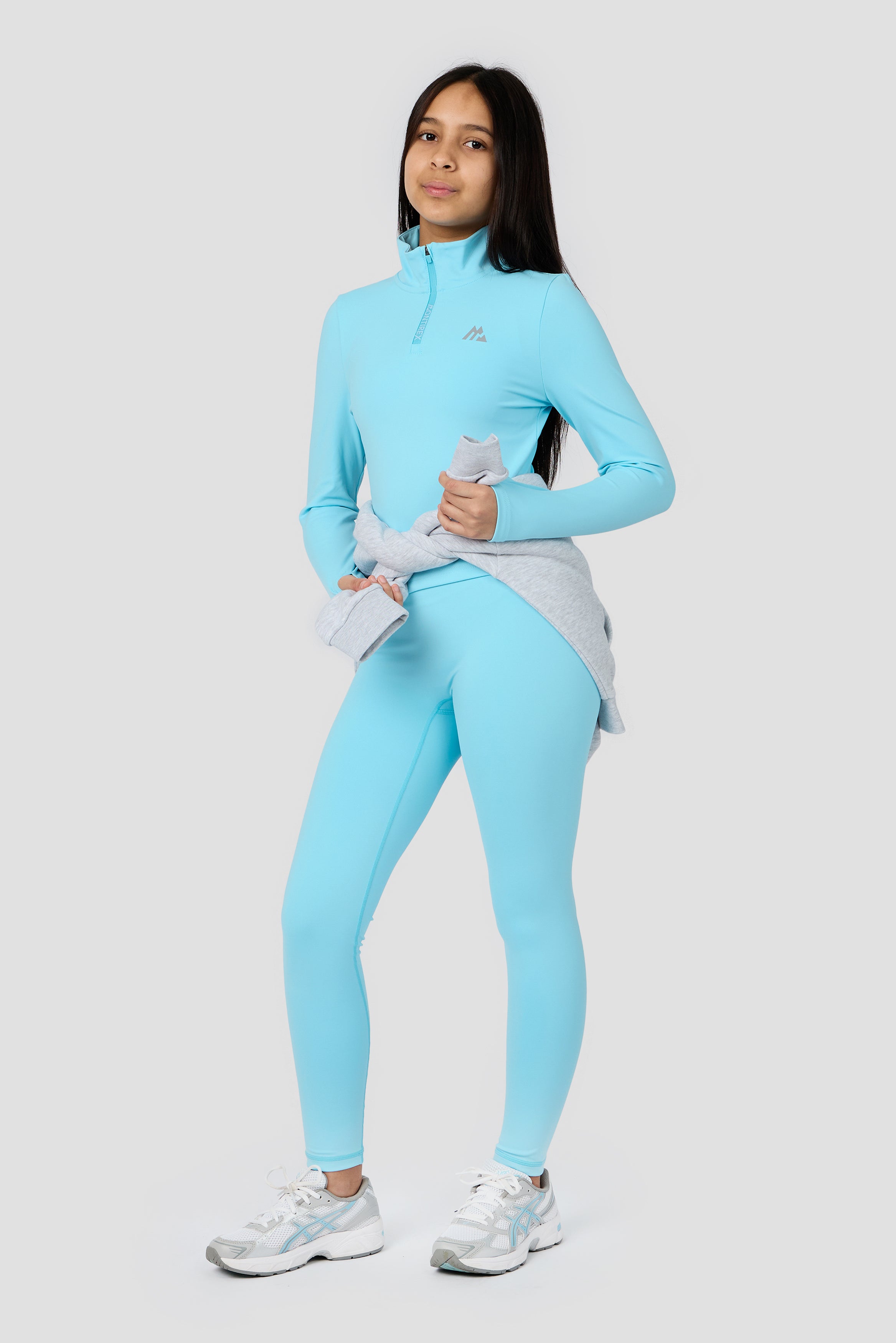 Girls Icon 1/4 Zip Seashell Blue | Montirex Sportswear Clothing