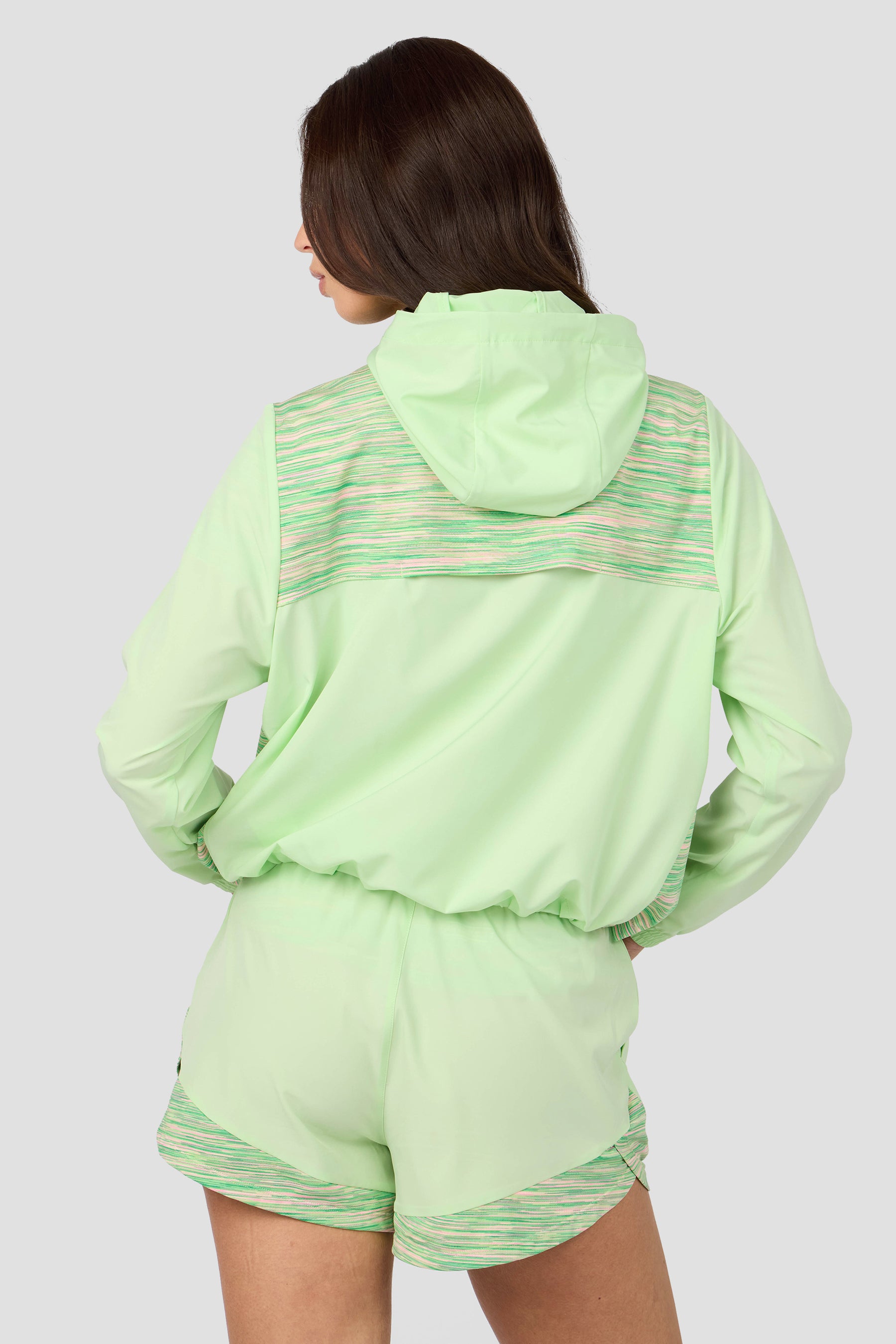 Women's Trail Windbreaker - Green/Pink