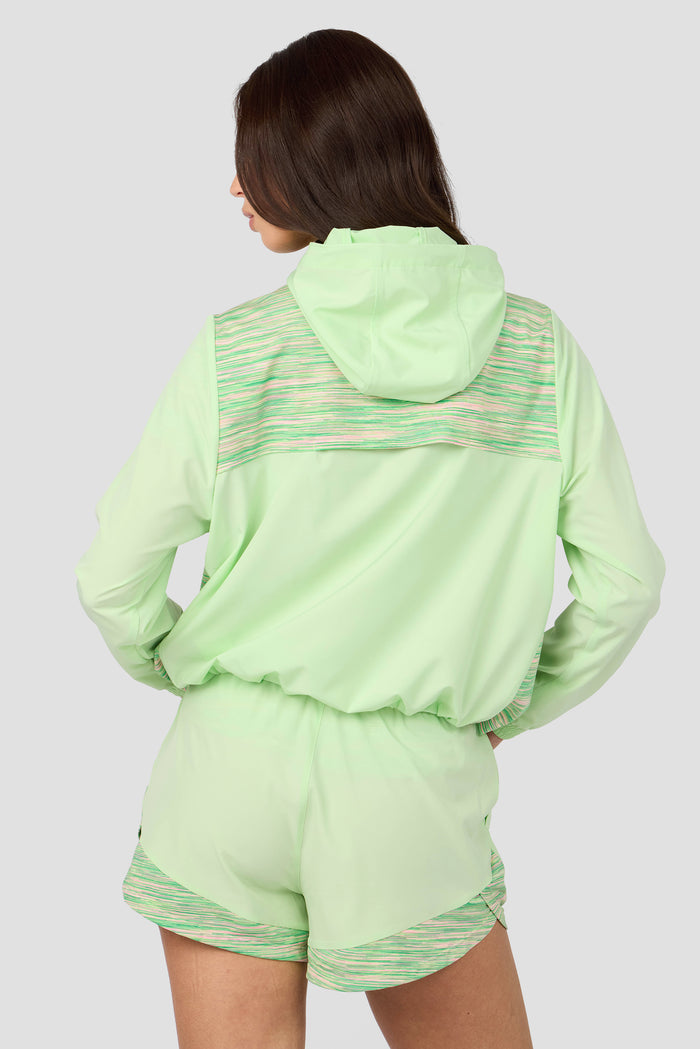 Women's Trail Windbreaker - Green/Pink