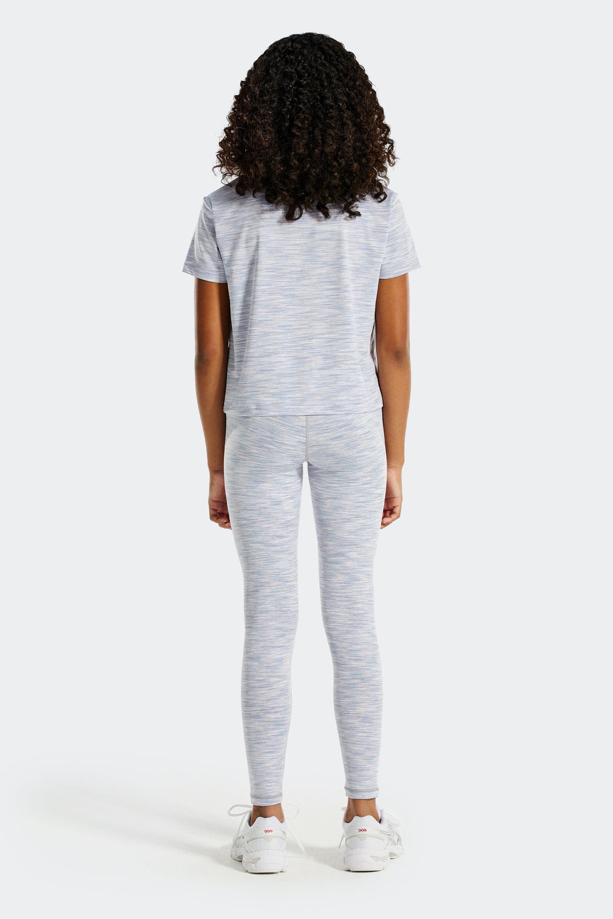 Girls Trail Legging - Grey/Blue/Pink/White