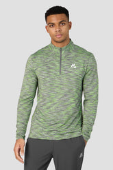 Trail 1/4 Zip - Grey/Neon Green