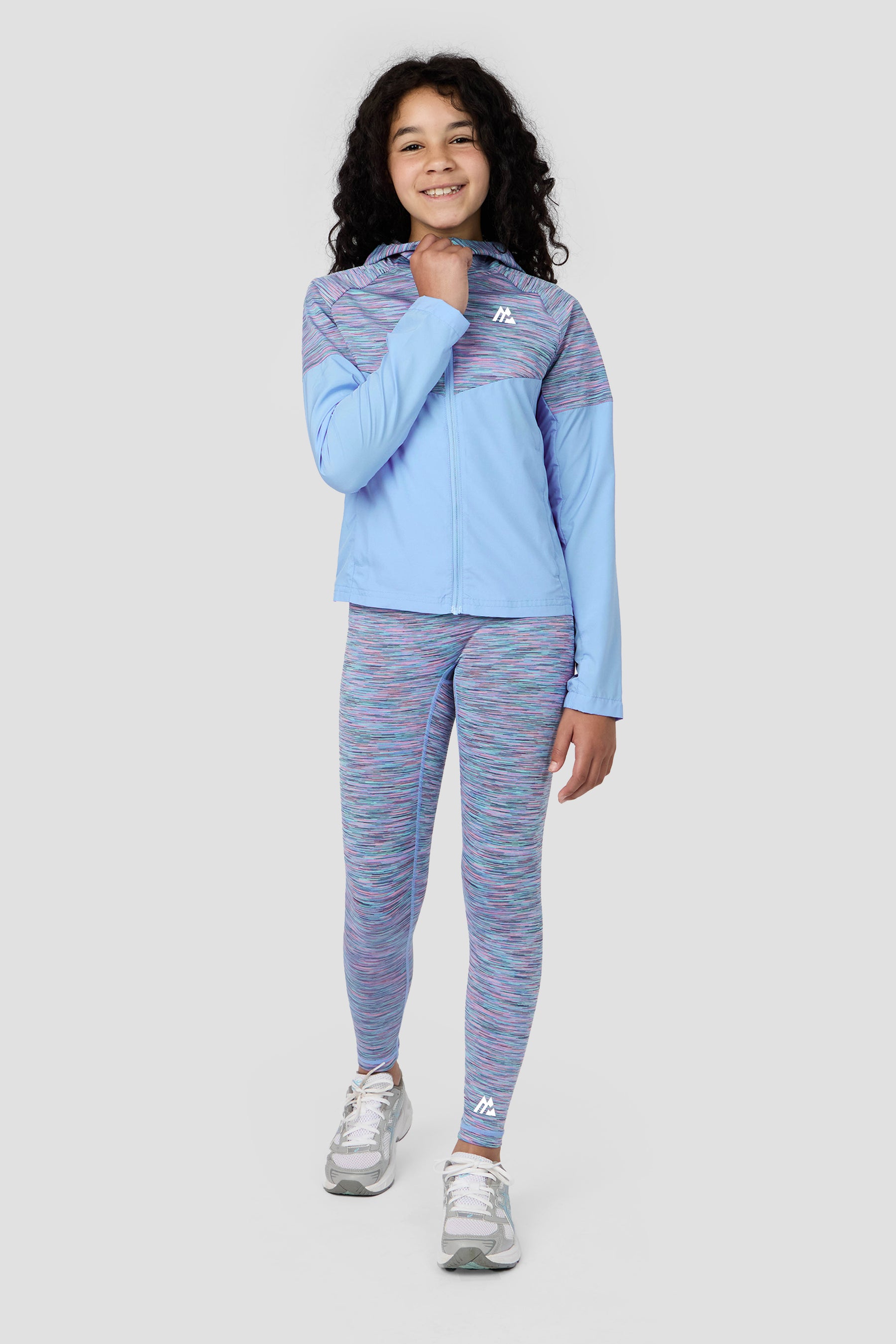 Girls Trail Windbreaker - Blue/Lilac Multi