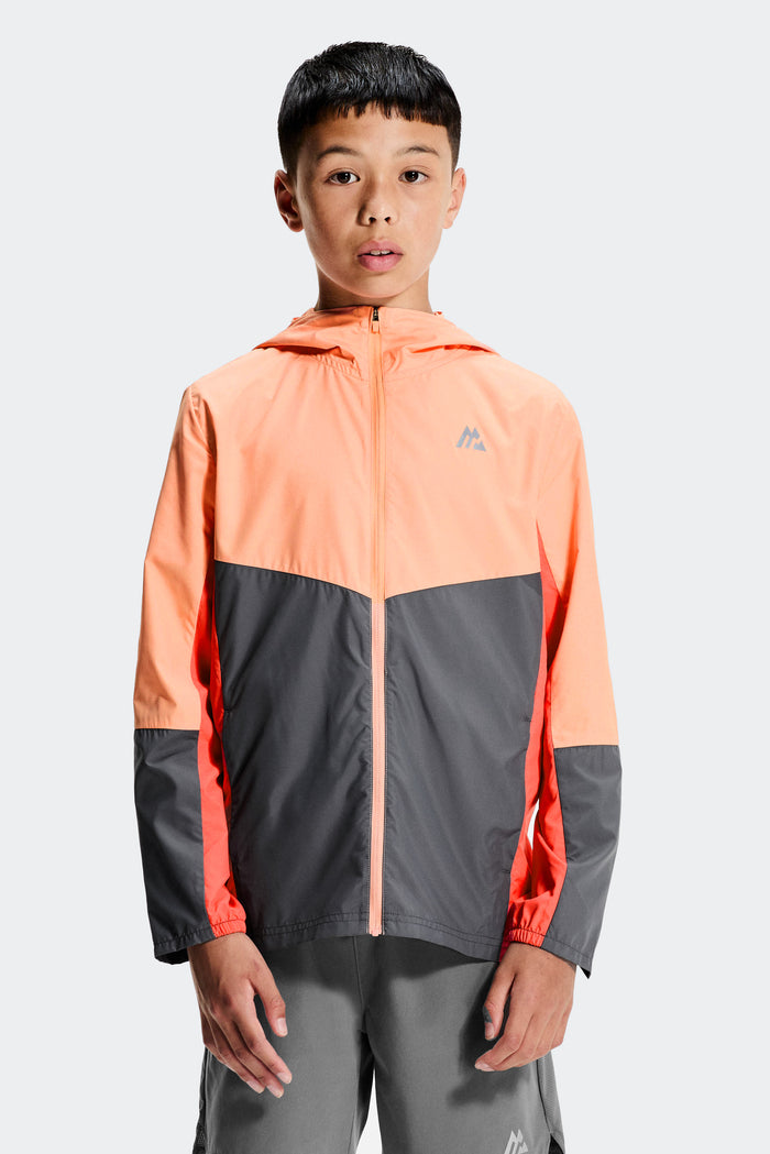 Boys Spectra Windbreaker - Peach Punch/Cement Grey/Sunset