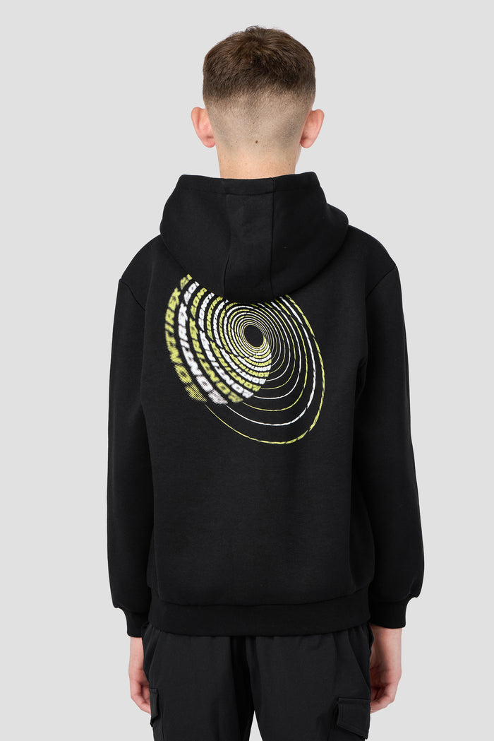 Boys Helix Graphic Hood - Black