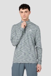 Trail 1/4 Zip  - Grey/Green/White