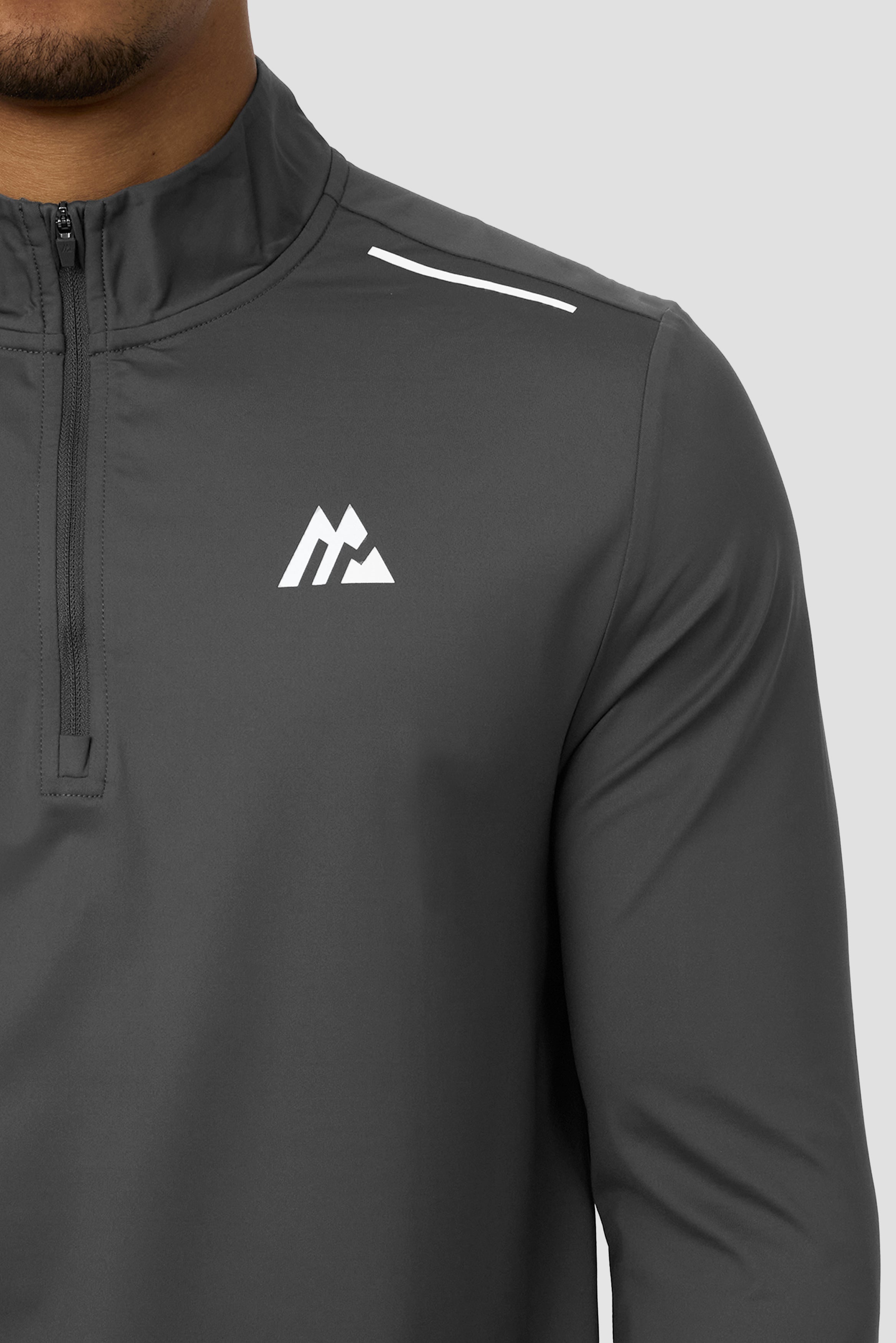 モーリー Montirex Strike 1/4 Zip: Premium Gymwear in Grey
