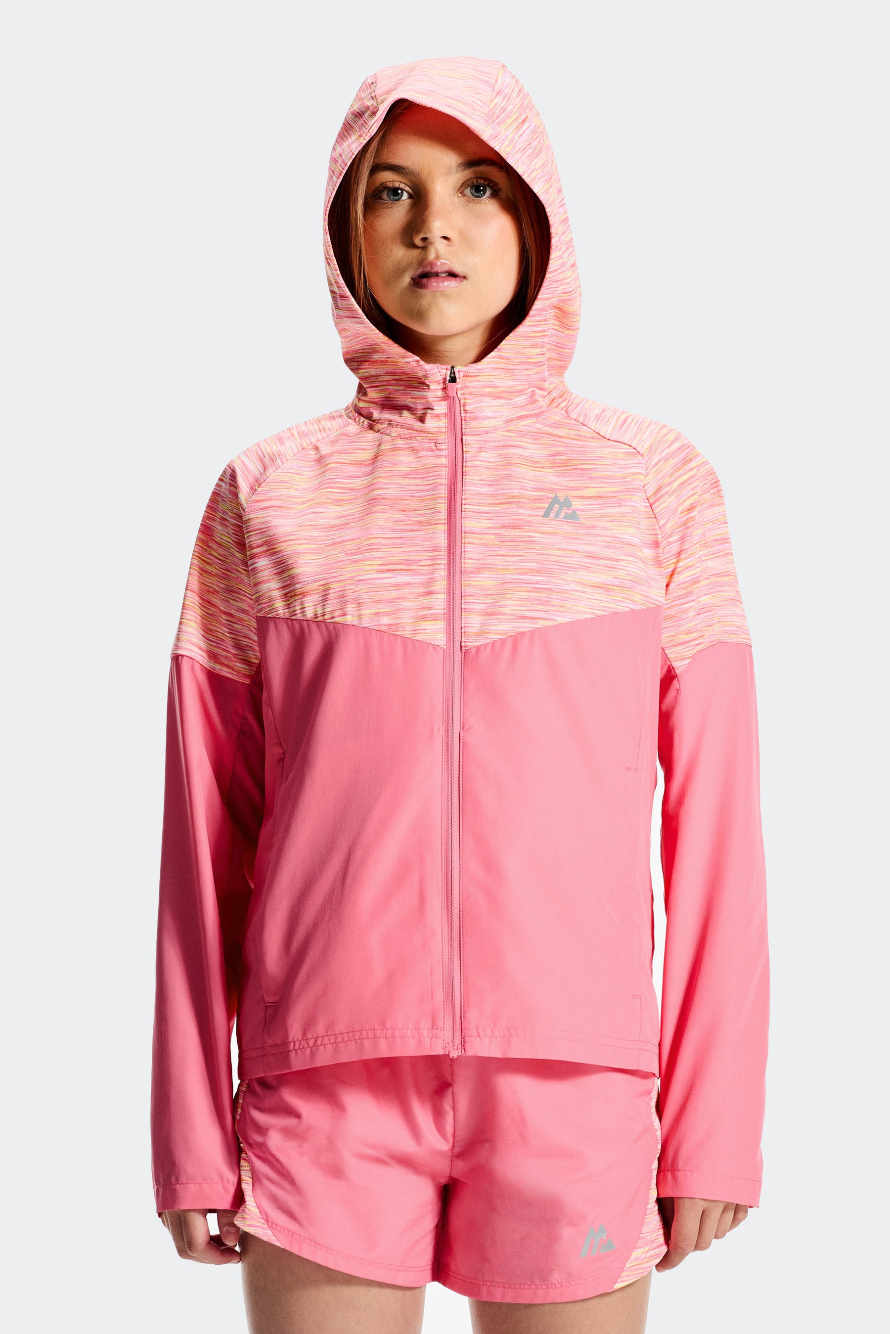 Girls Trail Windbreaker - Pink/White/Yellow