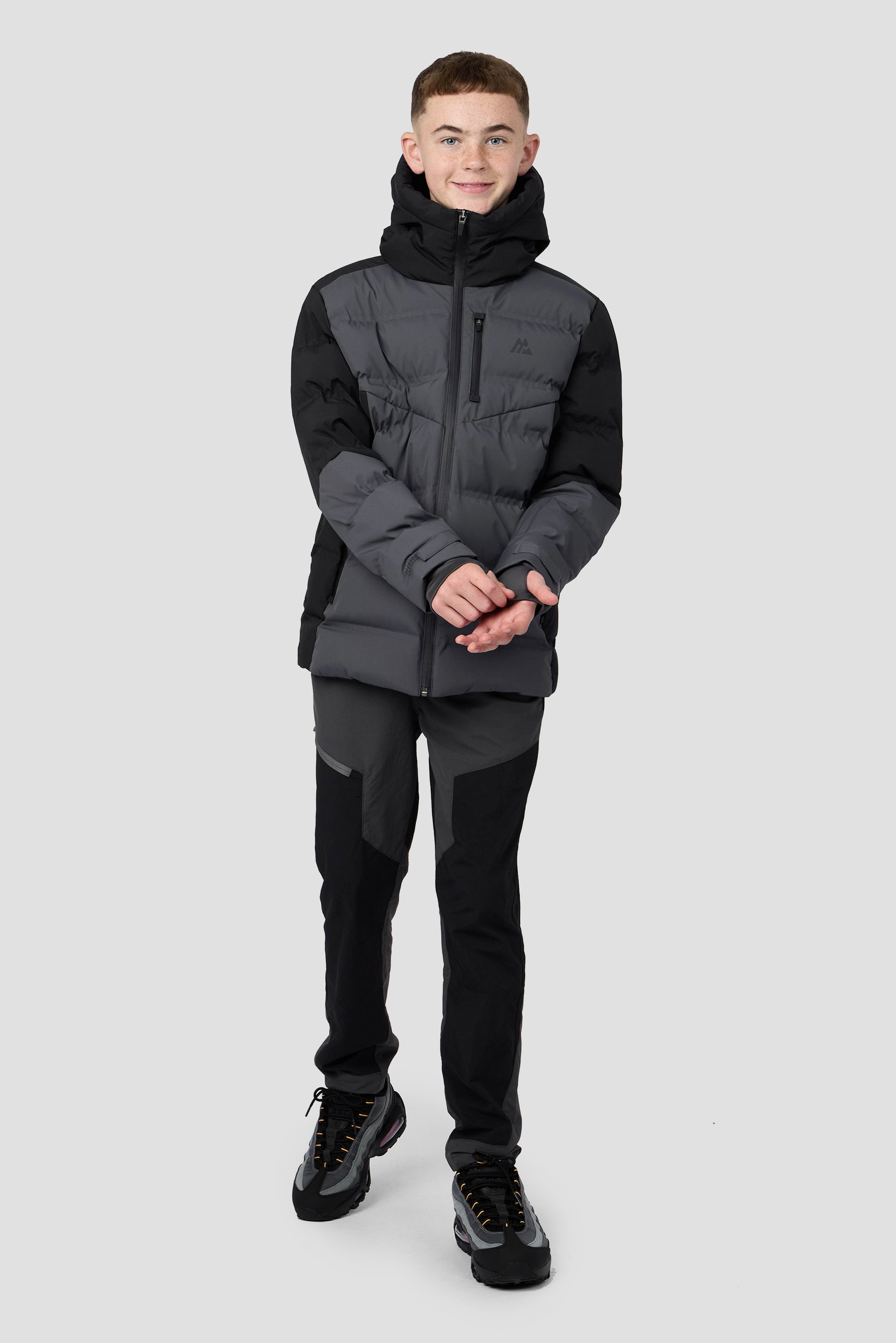 Boys Descent Down Jacket - Black/Asphalt