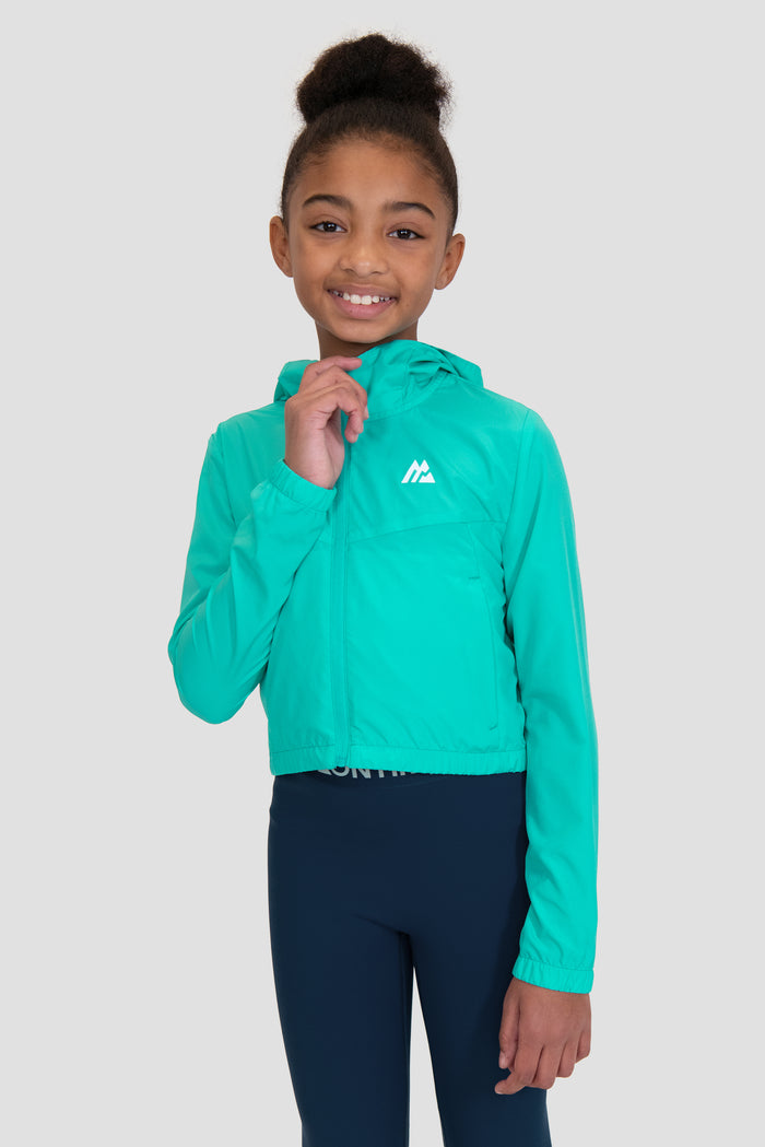 Girls Pace Windbreaker - Persian Green