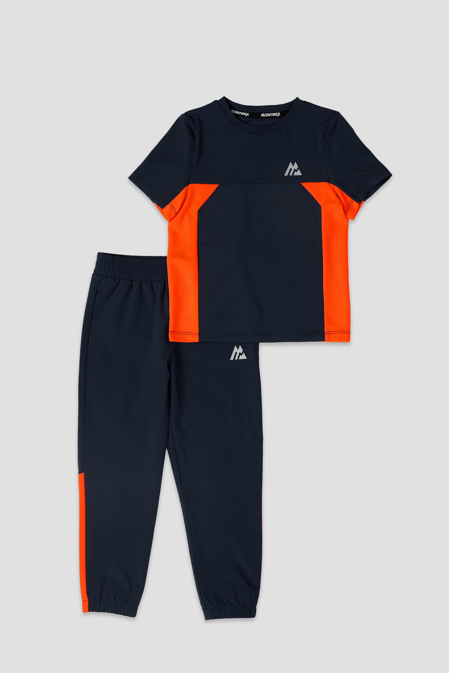 Peak 2.0 T-Shirt/Pant Set - Midnight Blue/Fiery Orange