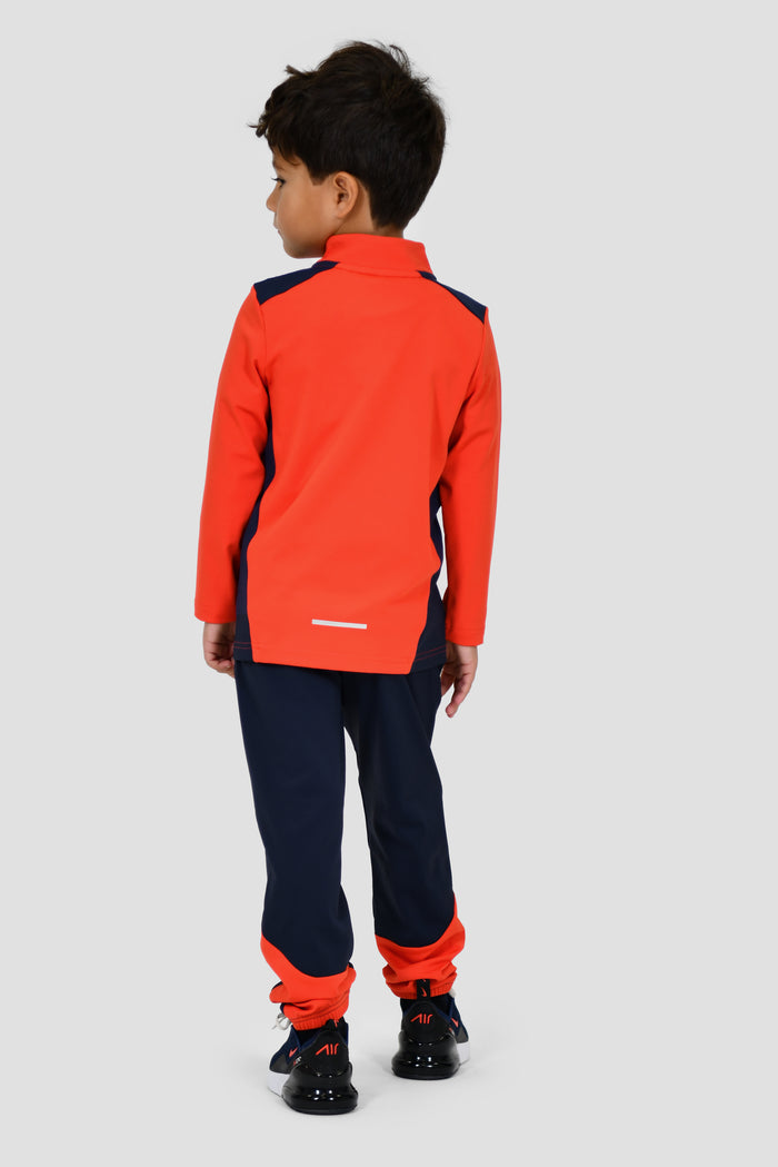 Infants Peak 1/4 Zip Pant Set - Cardinal Red/Neon Blue