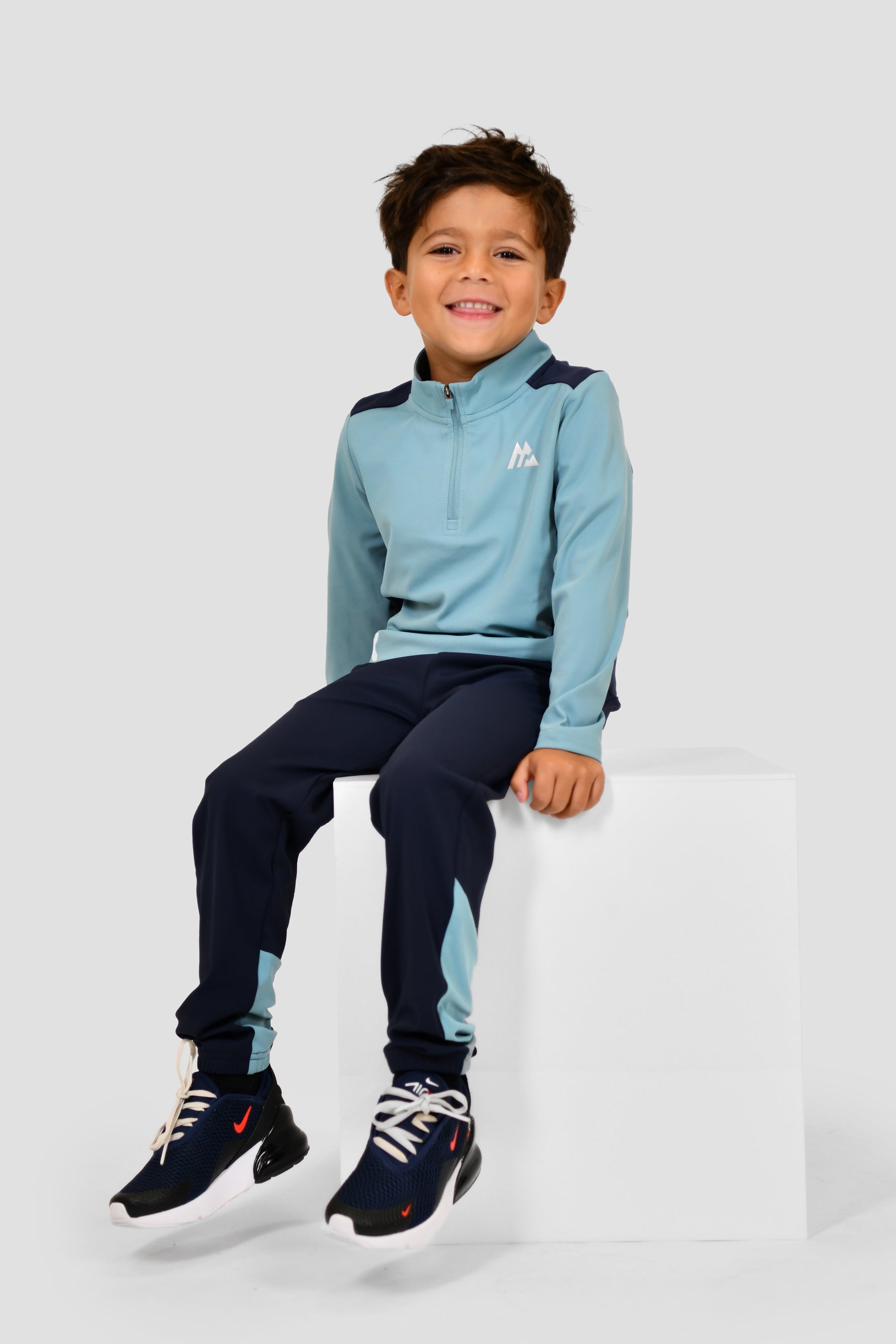 Infants Peak 1/4 Zip Pant Set - Dry Smoke/Midnight Blue