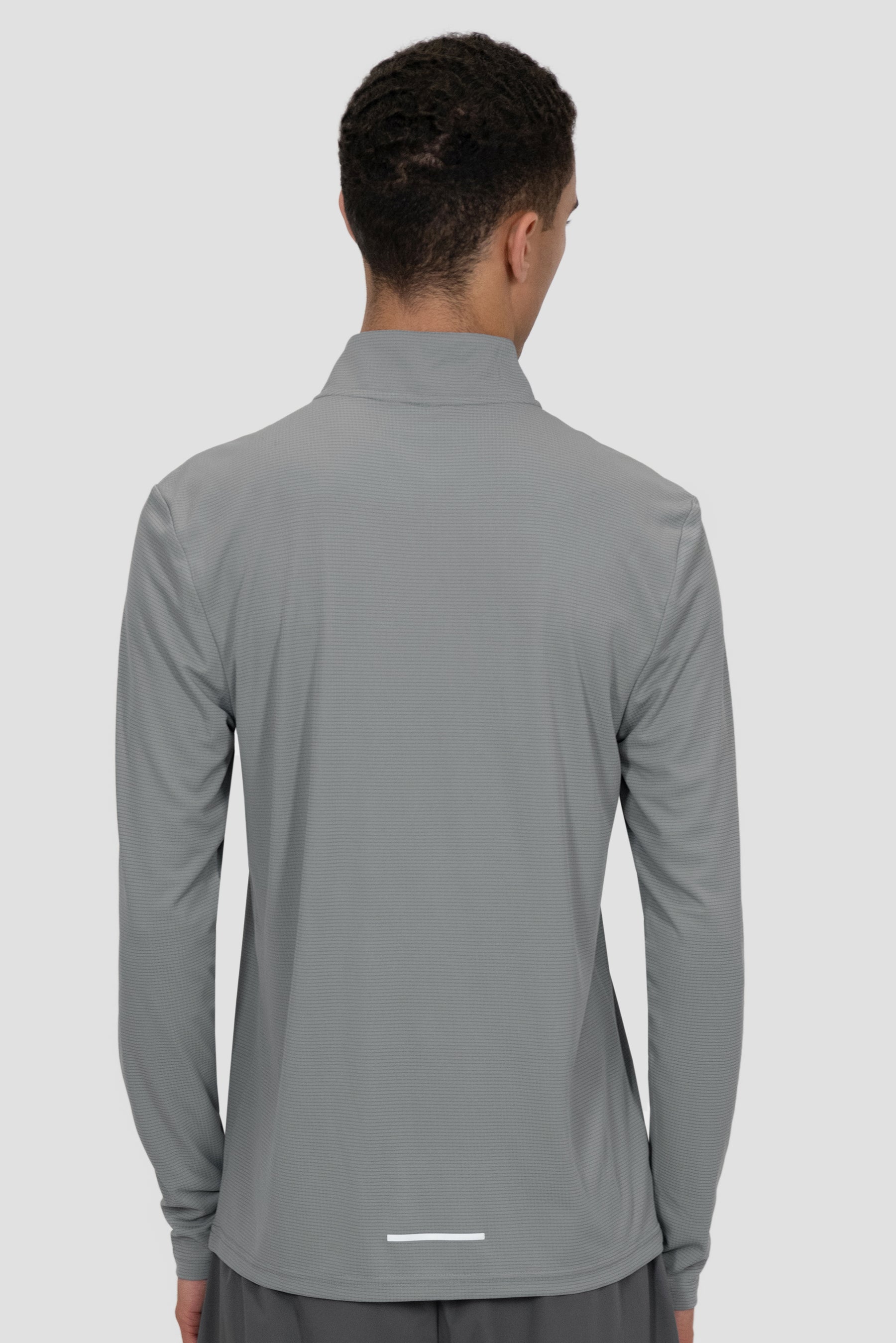 Peak Gridded 1/4 Zip - Platinum Grey