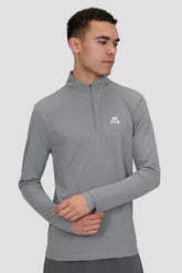 Peak Gridded 1/4 Zip - Platinum Grey