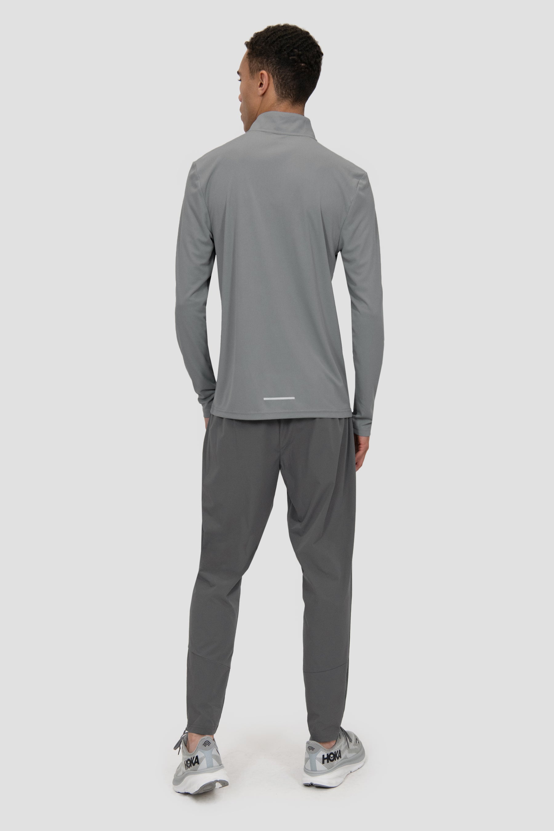 Peak Gridded 1/4 Zip - Platinum Grey