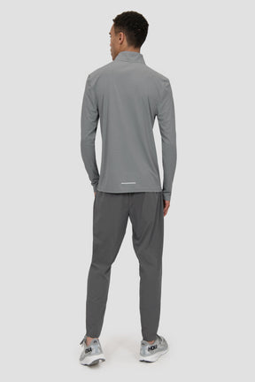 Peak Gridded 1/4 Zip - Platinum Grey