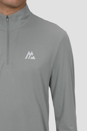 Peak Gridded 1/4 Zip - Platinum Grey