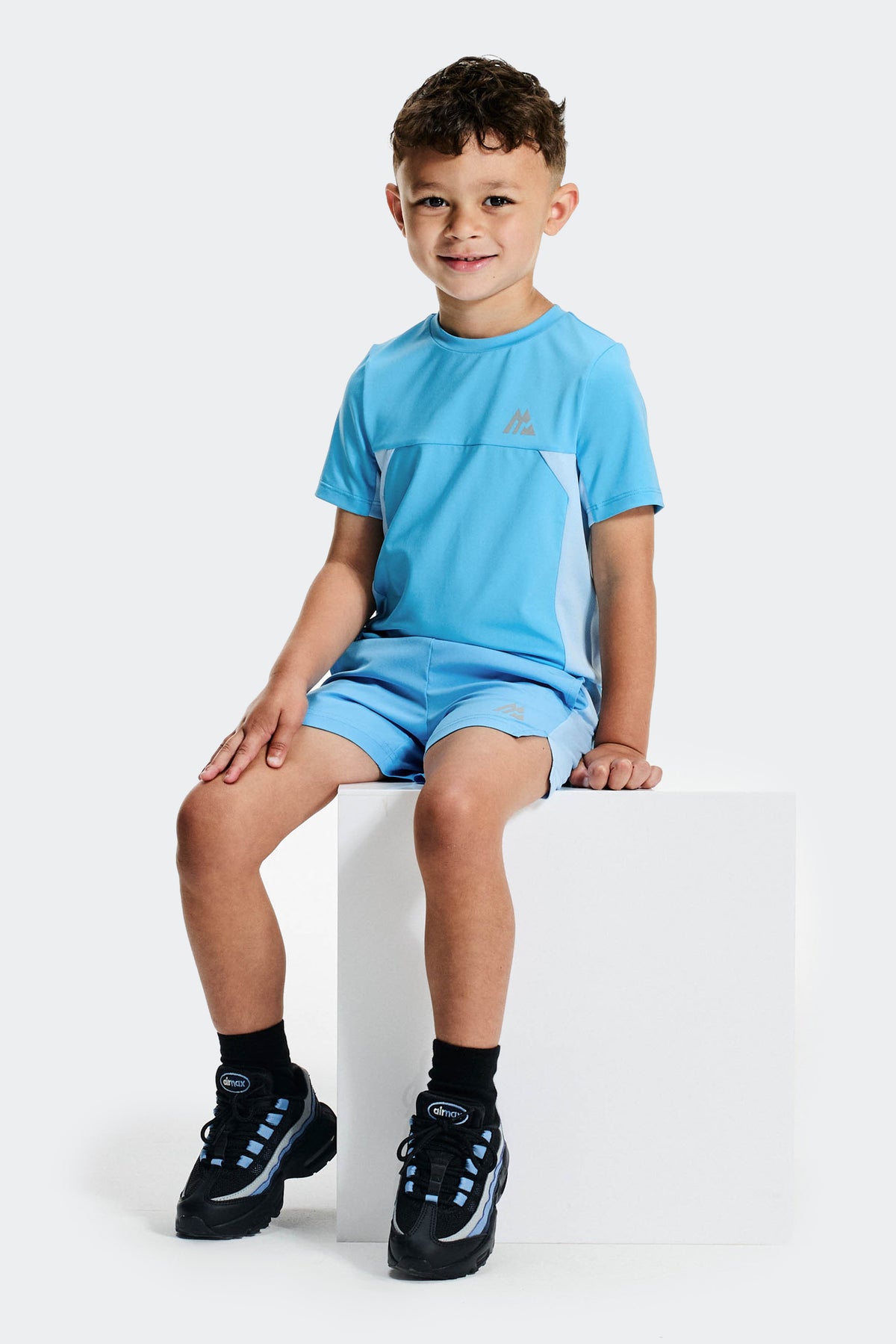 Baby Jongens Peak 2.0 T-Shirt/Korte Broek Set - Blauwe Bloesem/Zalig Blauw