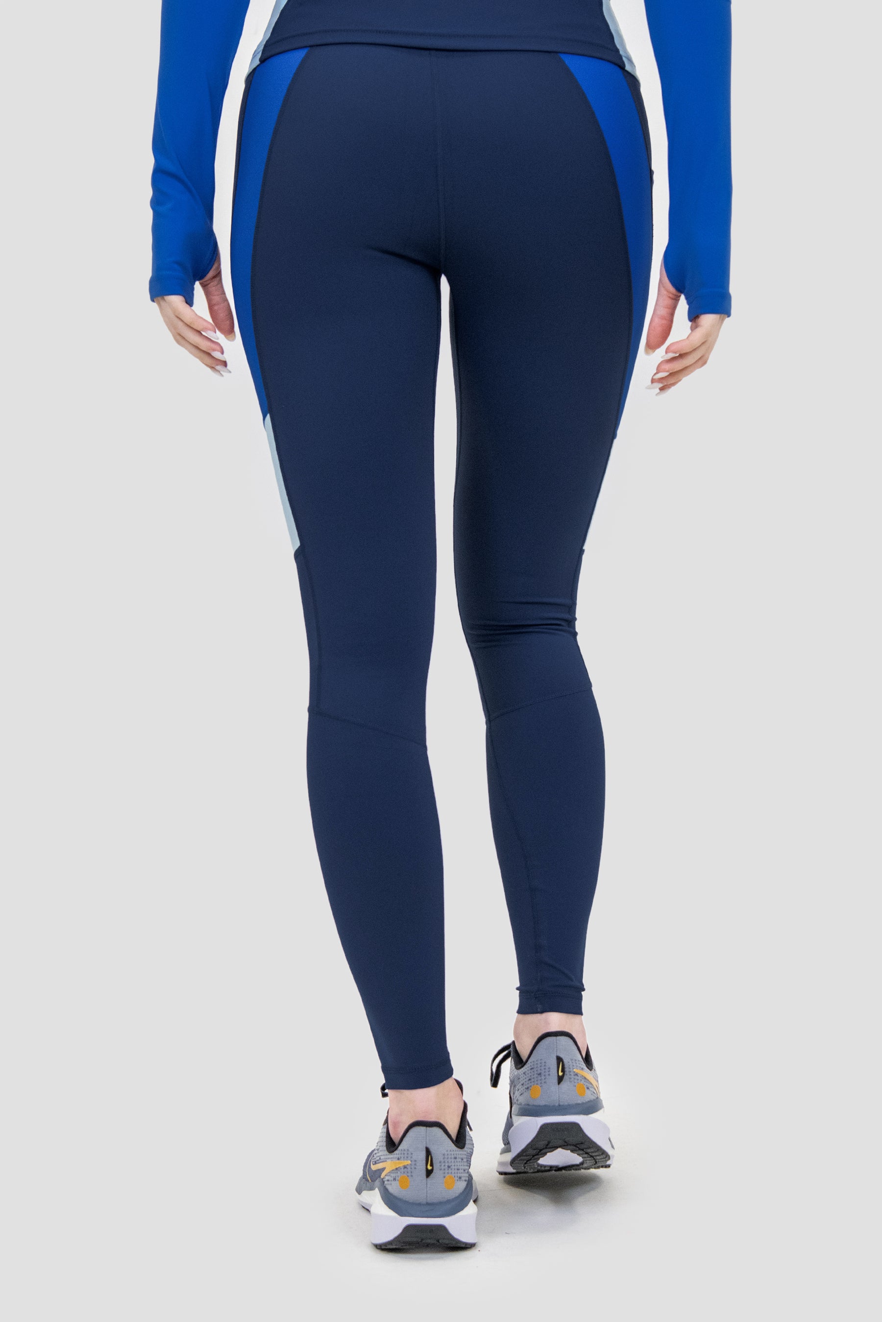 Women's Power Panelled Legging - Agency/Caspian/Baby Blue