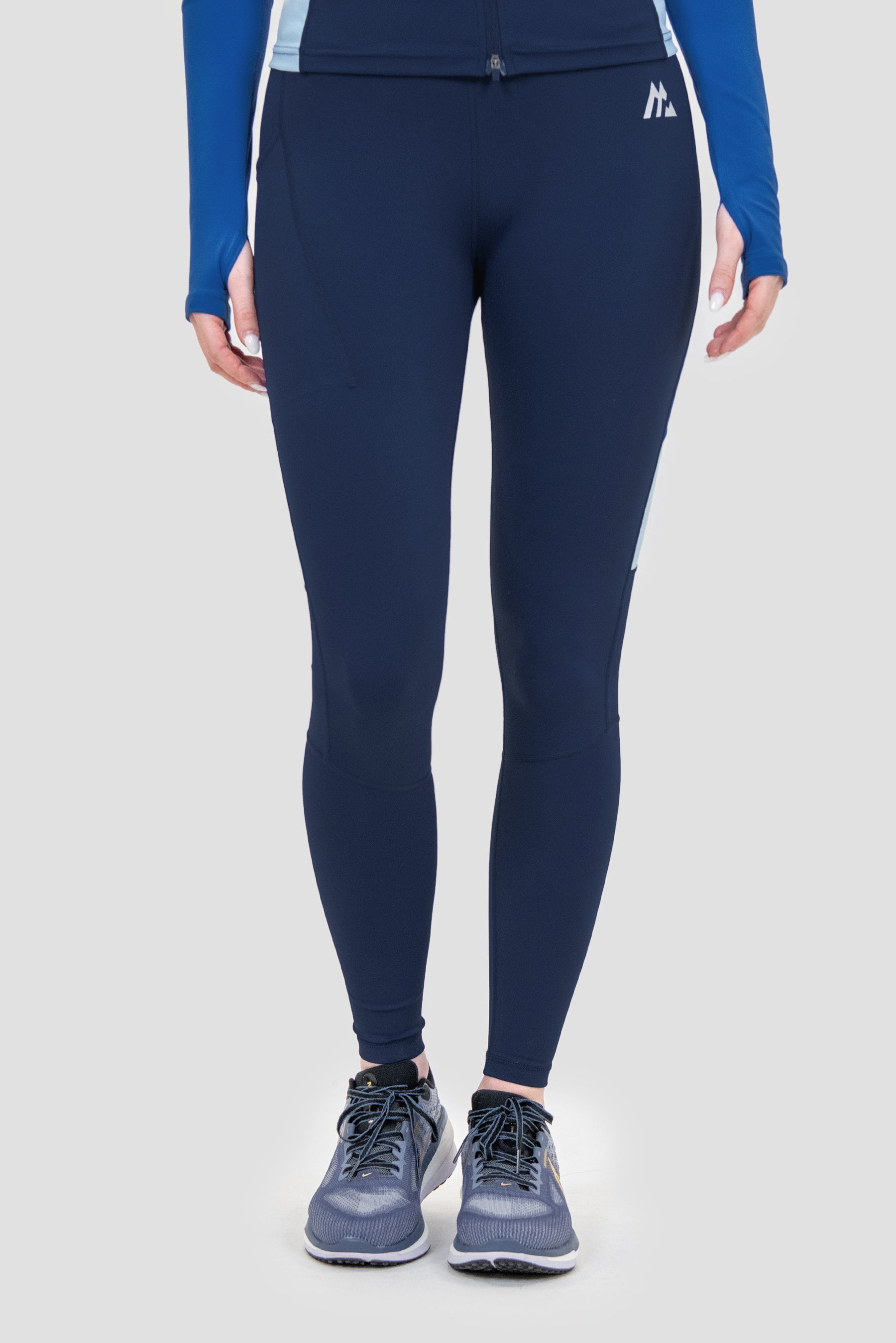 Women's Power Panelled Legging - Agency/Caspian/Baby Blue