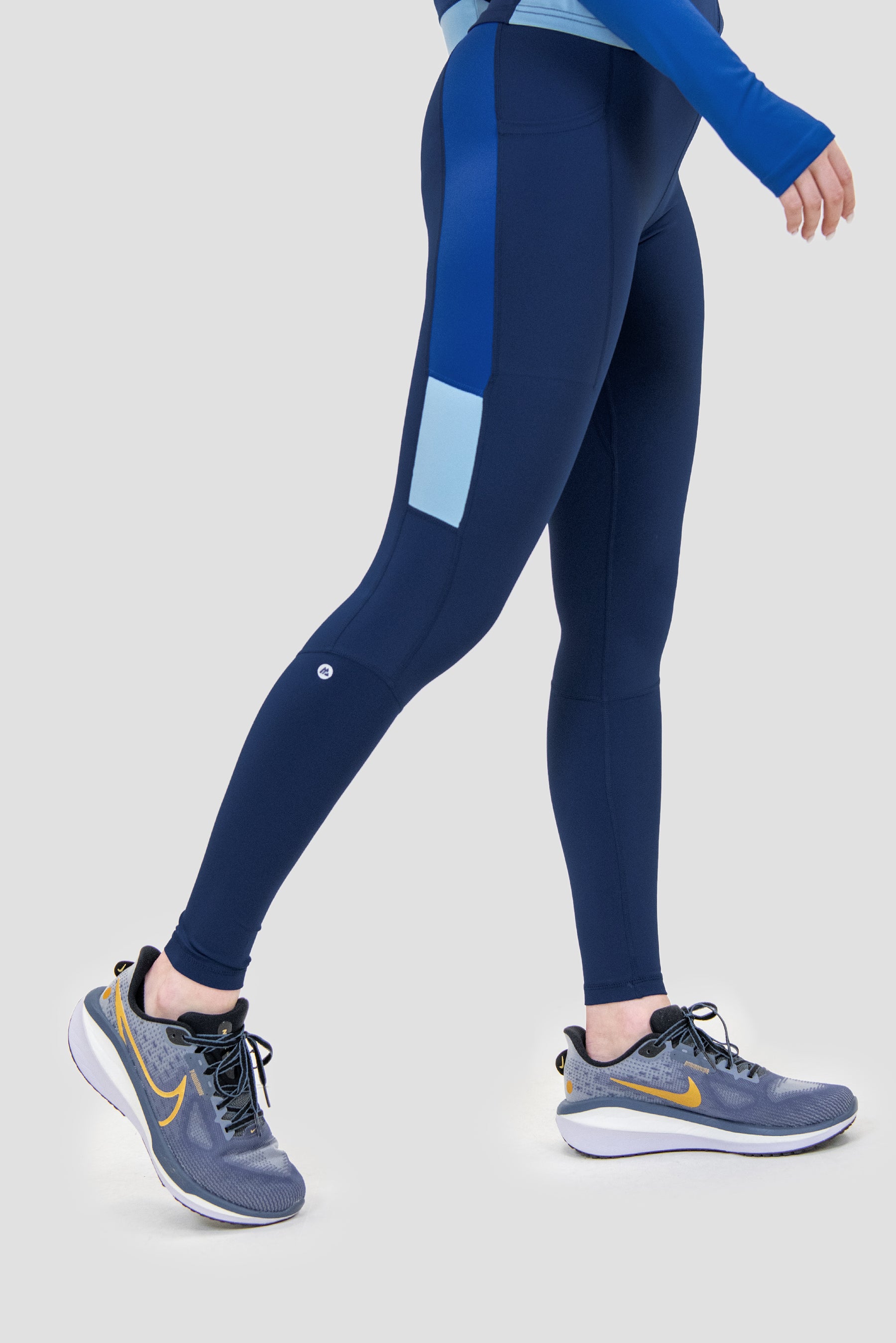 Women's Power Panelled Legging - Agency/Caspian/Baby Blue