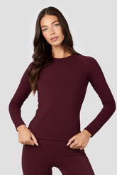 Form Long Sleeve T-Shirt - Malbec 