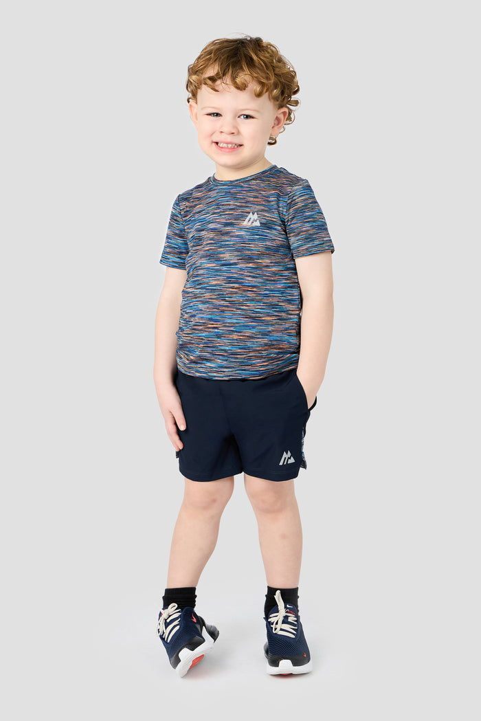Infant Boys Trail T-Shirt/Short Set - Navy/Blue/Orange