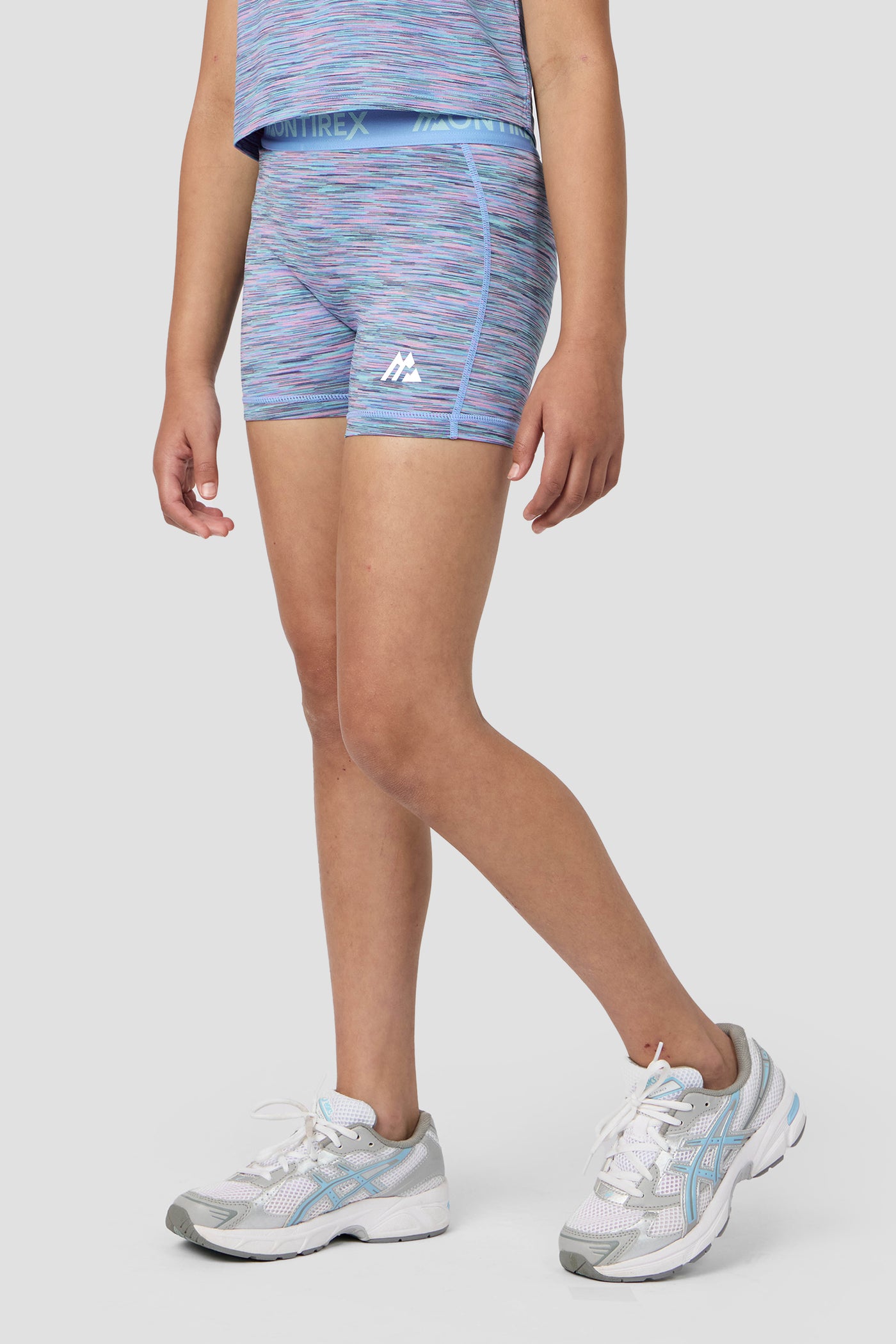 Girls Trail Icon Cycling Short - Blue/Lilac Multi