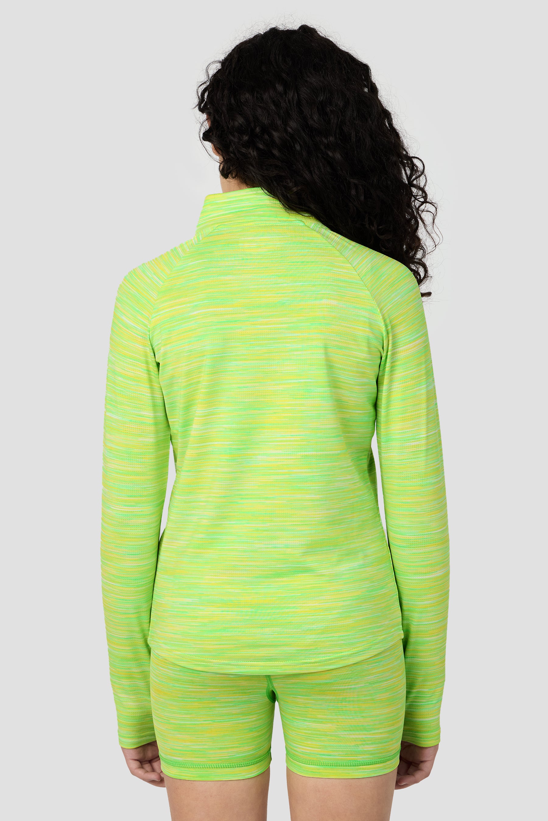 Girls Trail 1/4 Zip - Green Multi