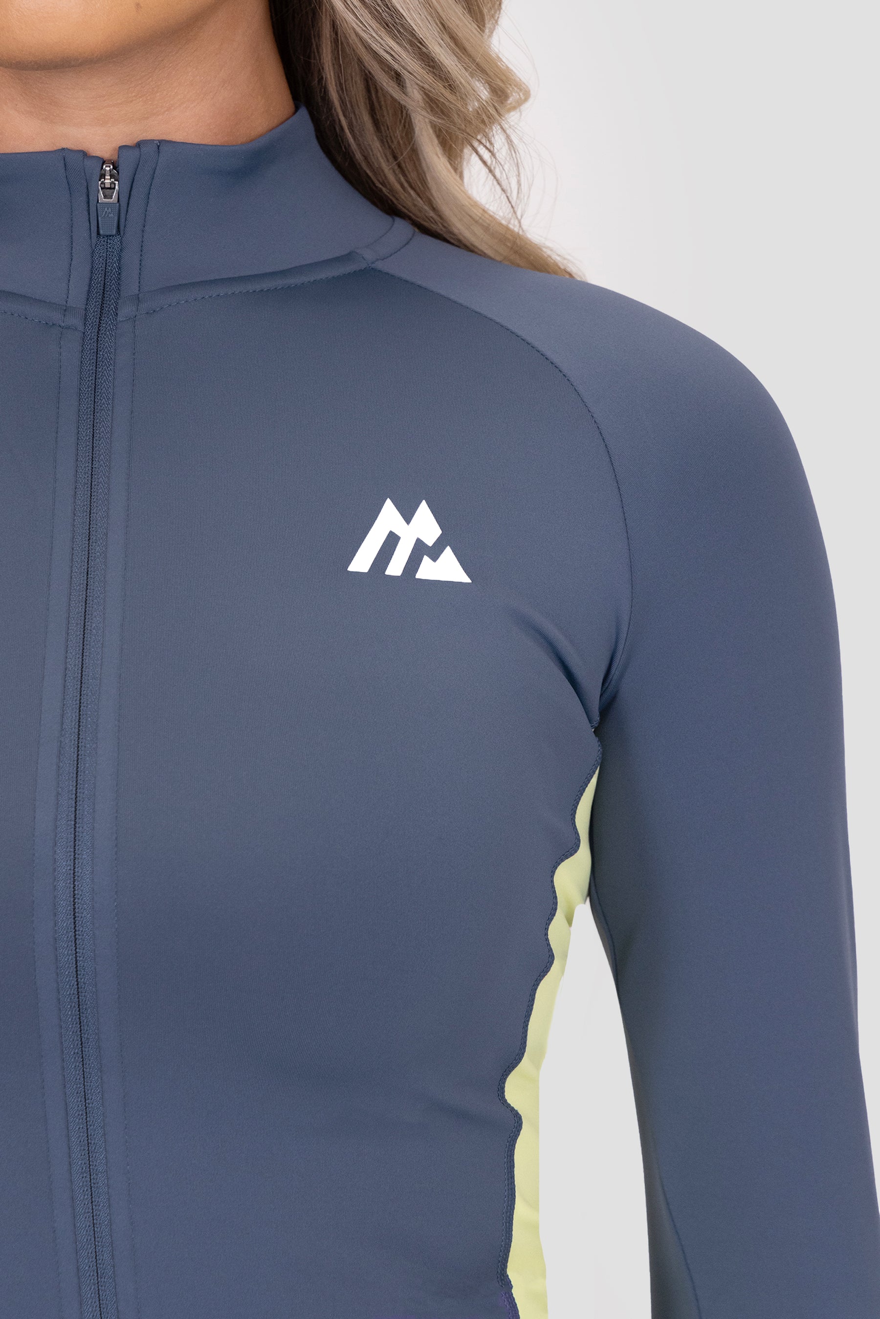 Power Panelled 2.0 Full Zip - Greyed Indigo/Citrus/Neon Sky